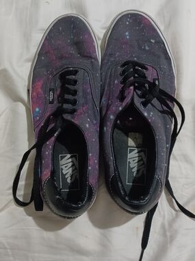Vans Galaxy Print Canvas Sneakers - Black & Purple